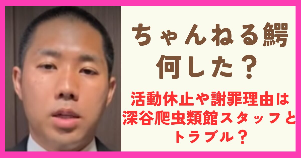 ちゃんねる鰐は何した？ちゃんねる鰐の活動休止と謝罪理由を調査！