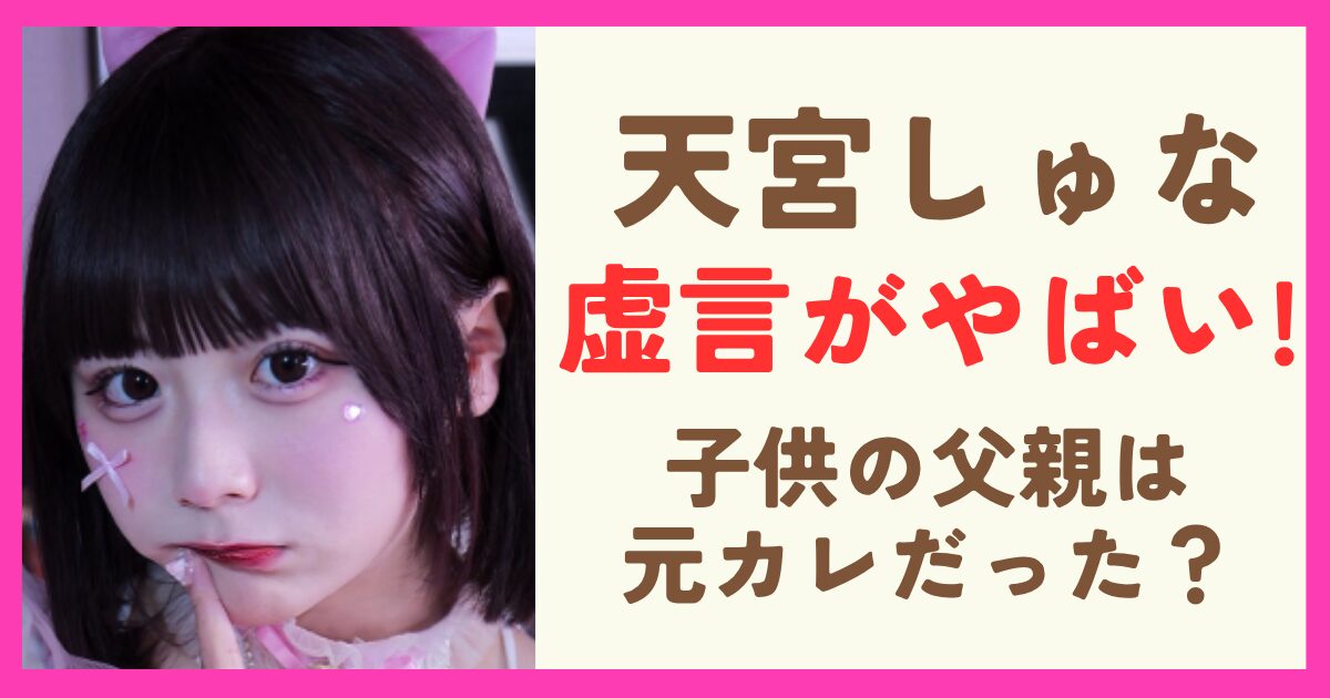 天宮しゅなの虚言がやばい！子供の父親はたいちと嘘つき元カレと同棲？